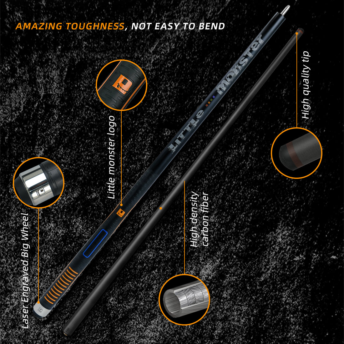 【Little Monster】Classic Carbon Fiber Pool Cue